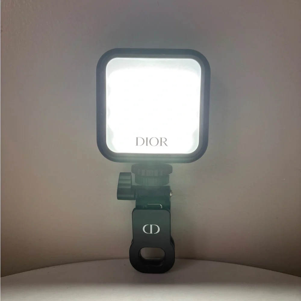 Dior Black Frame LED Clip Light with White Panel